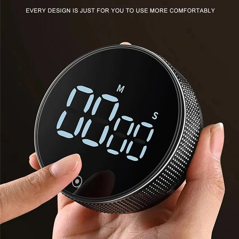 DINRGO Magnetic Kitchen Timer Digital Timer Manual Countdown Rotary Timer Mechanical Cooking Timer Cooking Shower Stopwatch - TechSmartX