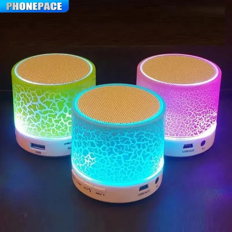 PHONEPACE A9 Bluetooth Speaker  Mini  Crack LED SD Card USB Subwoofer Portable MP3 Music Sound Column for PC Mobile Phone Etc. - TechSmartX