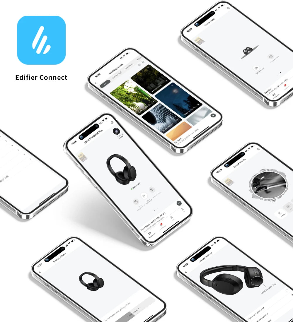 Edifier W820NB Plus Wireless Noise Cancelling Headphones 43dB ANC Hi-Res LDAC Codec 49hrs Playtime Over-Ear Bluetooth Headset - TechSmartX