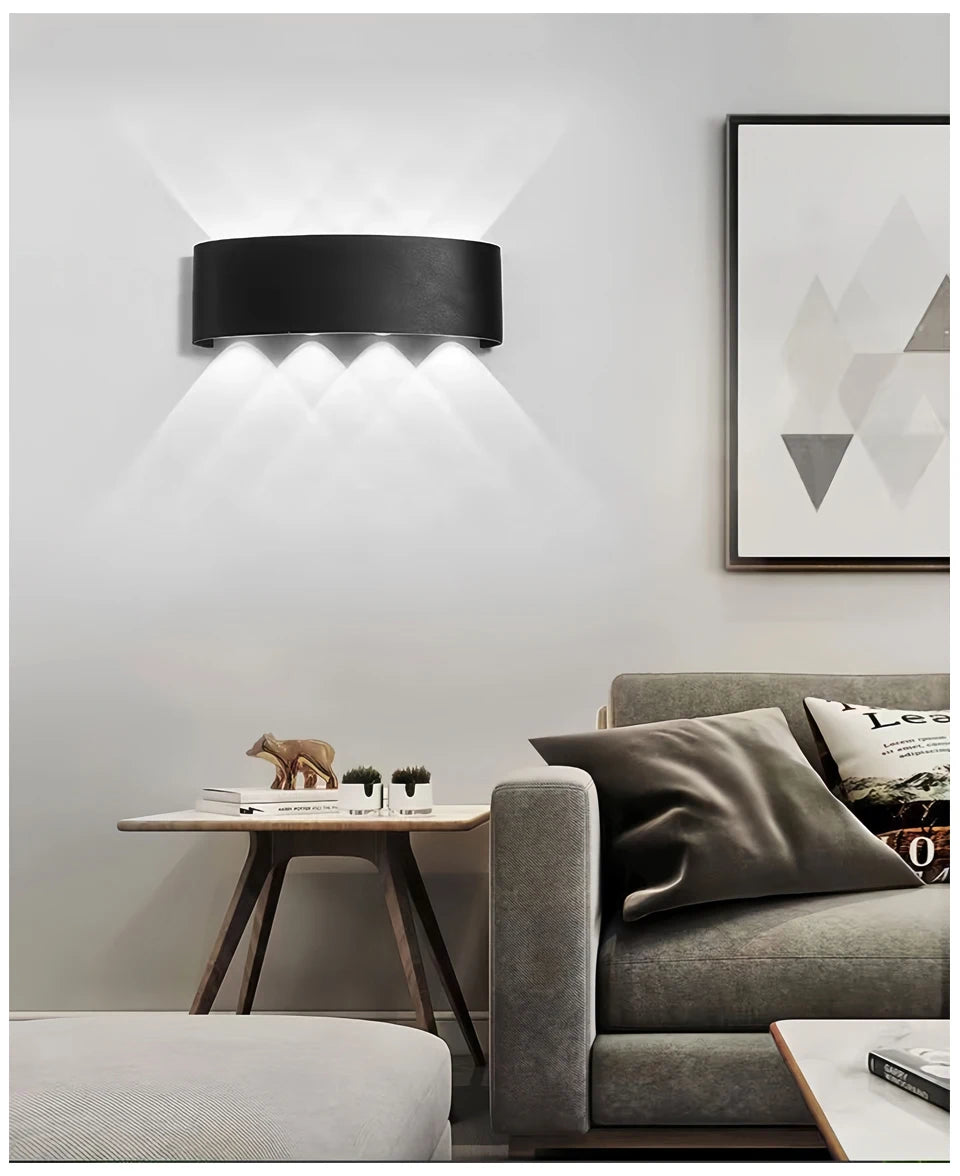 Up Down LED Wall Lamp Waterproof Modern Wall Light for Bedroom Living Room Corridor Balcony Indoor Outdoor Home Decor Lighting - TechSmartX