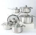 Set de vase de gătit 12 în 1 din oțel inoxidabil