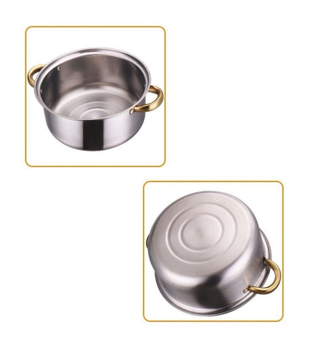 Set oale 12 piese inox, cu capace de sticla termorezistenta