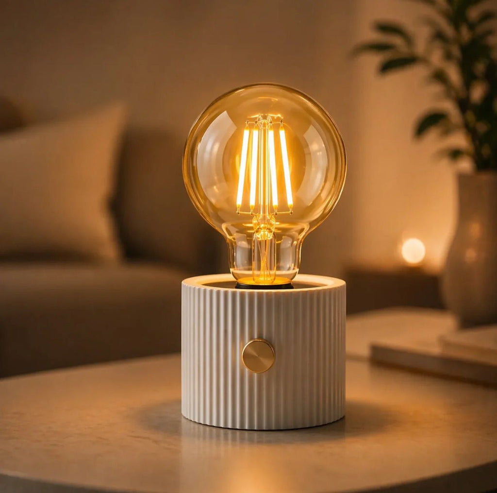 Lampă LED Decorativă 15.5x8.5cm, cu Buton Reglare Intensitate, Lumină Caldă, Incarcare USB Engros