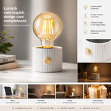 Lampă LED Decorativă 15.5x8.5cm, cu Buton Reglare Intensitate, Lumină Caldă, Incarcare USB Engros