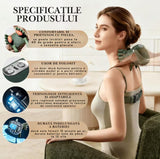 Aparat Masaj Cervical Multifunctional 7LIFE, Shiatsu pentru Gat, Umeri, Spate, Brate si Gambe, 3 Intensitati, 2 Trepte Caldura 40/45°C, Wireless, Motor Silentios