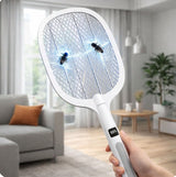 Paleta electrica anti-insecte Revento Flash 11, 21.8 x 52.8 cm, acumulator 1200 mAh, USB-C, Alb