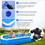 Set Piscina Exterioara Gonflabila 262*175*51CM + Pompa Electrica 220V pentru Umflare si Dezumflare