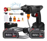 Aparat de Spălat cu Presiune Fără Fir Infiniteea™ 500W, 30 Bari, 2 Acumulatori 48V 5000mAh, Autonomie 3h, 3 Moduri de Pulverizare, Filtru de Apă, Recipient pentru Spumă, Furtun 5m, Kit Complet cu Trusă, Negru