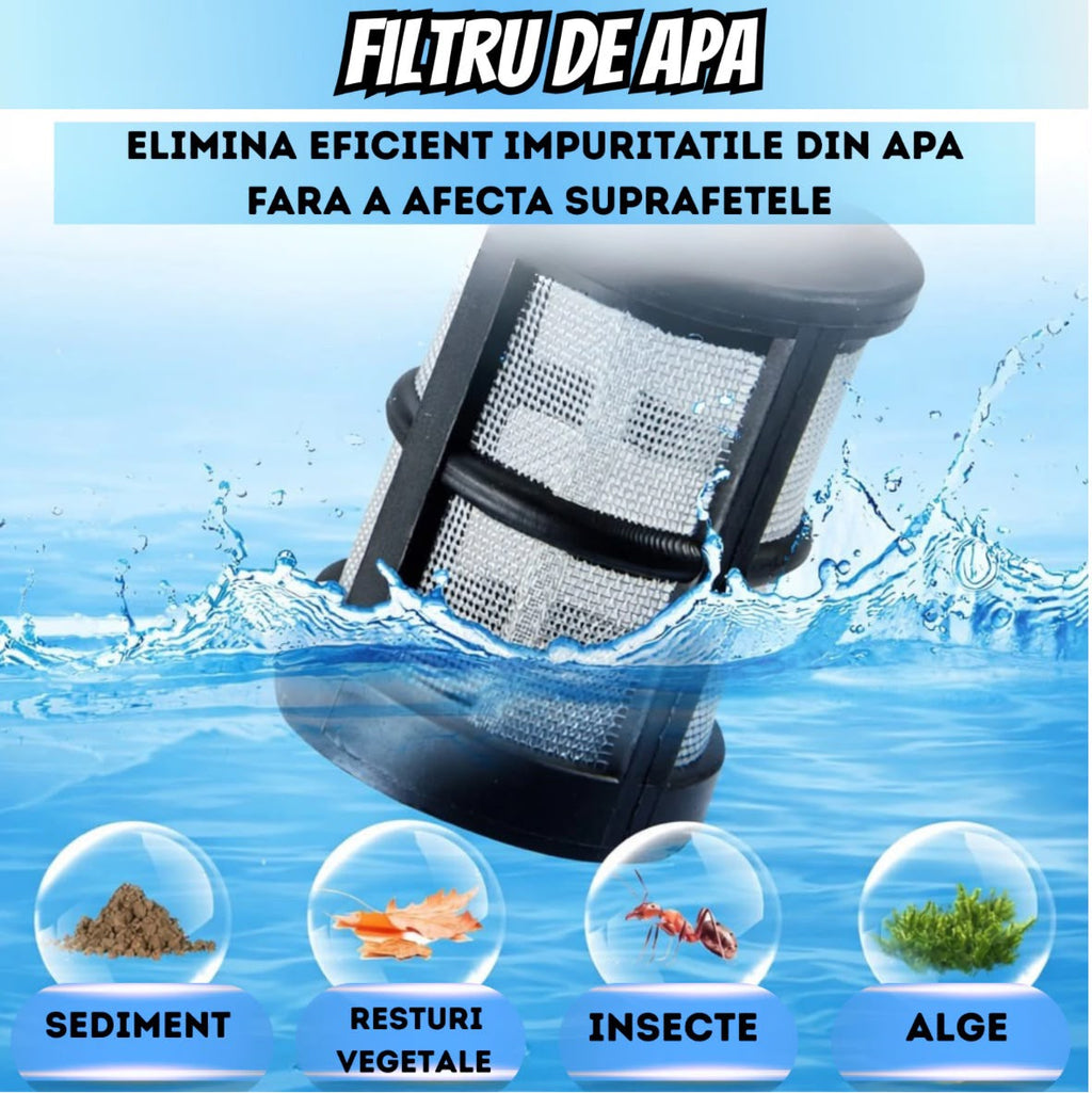 Aparat de Spălat cu Presiune Fără Fir Infiniteea™ 500W, 30 Bari, 2 Acumulatori 48V 5000mAh, Autonomie 3h, 3 Moduri de Pulverizare, Filtru de Apă, Recipient pentru Spumă, Furtun 5m, Kit Complet cu Trusă, Negru