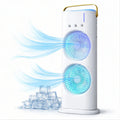 Ventilator Portabil cu Apă și Gheață USB, LED, Reîncărcabil