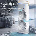 Ventilator Portabil cu Apă și Gheață USB, LED, Reîncărcabil