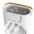 Ventilator Portabil cu Apă și Gheață USB, LED, Reîncărcabil